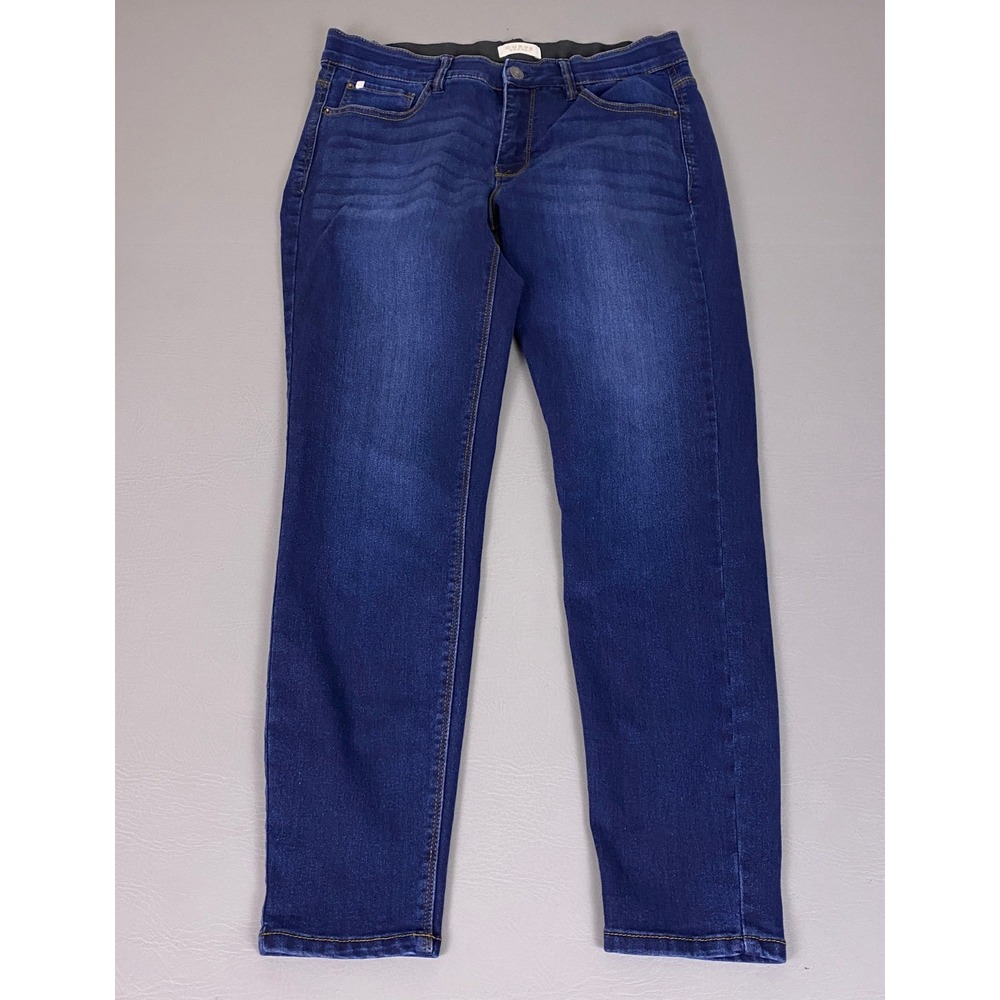 Curve Appeal Jeans Women's Size 10/30 Blue Dark Wash Skinny Ankle Elastic Waist
